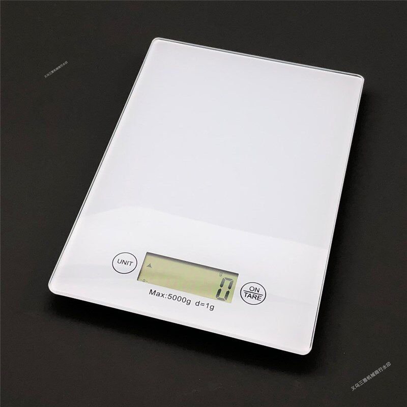 优质长方形玻璃面板精准电子厨房秤小台秤烘焙秤 称5千克精度1克