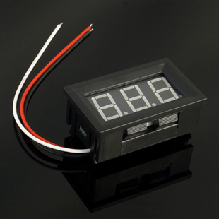 H27V 直流电压表 三线0-30V100V200V电瓶电动车数显数字电压表头