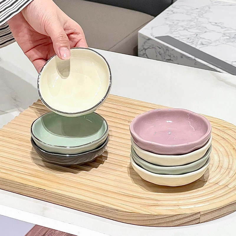 陶瓷味碟蘸料碟子家用高颜值酱油醋碟调料碟火锅小菜碟调料碗商用