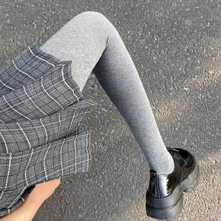 袜 高腰收腹显瘦连裤 纯棉灰色强压力瘦腿打底裤 女春秋外穿2024新款