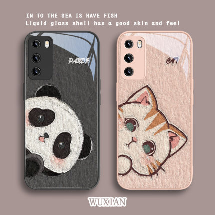 适用vivoiqoo11手机壳熊猫小米17/13pro新款opporeno9/8情侣7/6红米k60/k70/note12/10ultra/14/k40玻璃x100
