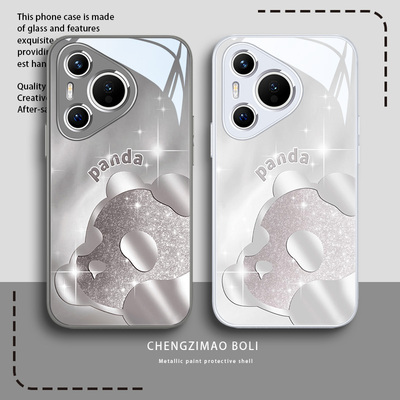 闪粉熊猫简约高级感时尚手机壳