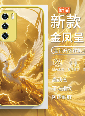 适用荣耀400pro手机壳白金凤凰华为mate70小众高级感pura80中国风nova14艺术13ultra国潮12女11玻璃p60/p50套