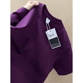 简约纯色设计感小众宽松上衣 T恤男士 美式 重磅纯棉三本针凉感短袖