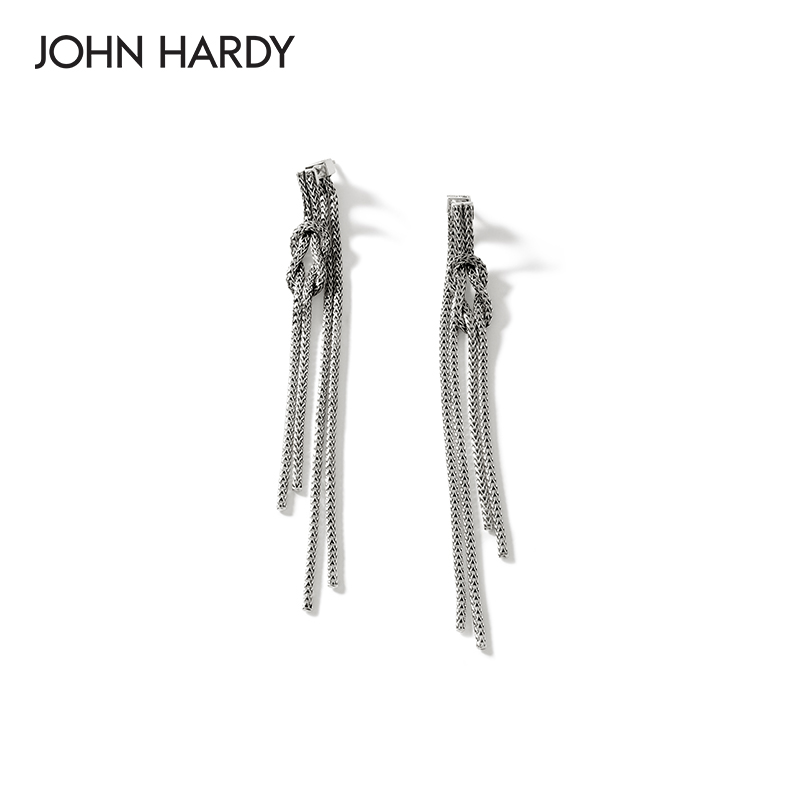 JH流苏银耳环925银手工编织小众