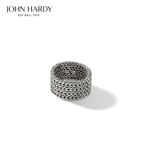 JH情侣925银手工编织戒指