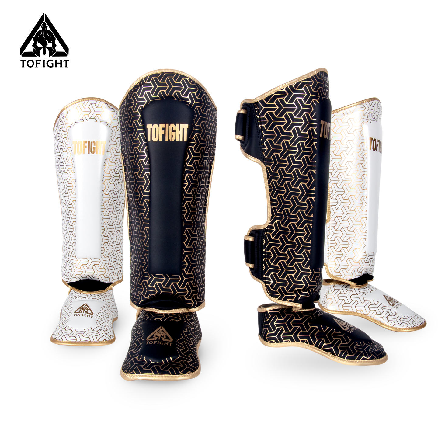 TOFIGHT 铠甲系列护腿 散打搏击跆拳道成人护腿护胫护踝训练护具
