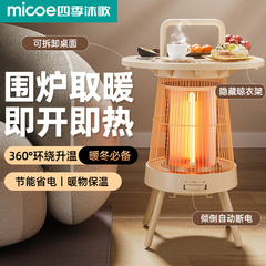 2025新款围炉取暖器家用烤火炉电围炉鸟笼取暖器家用小太阳电暖器