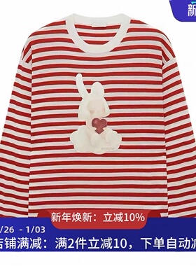 现货针织衫2026春季新款条纹宽松上衣女3K1EE08