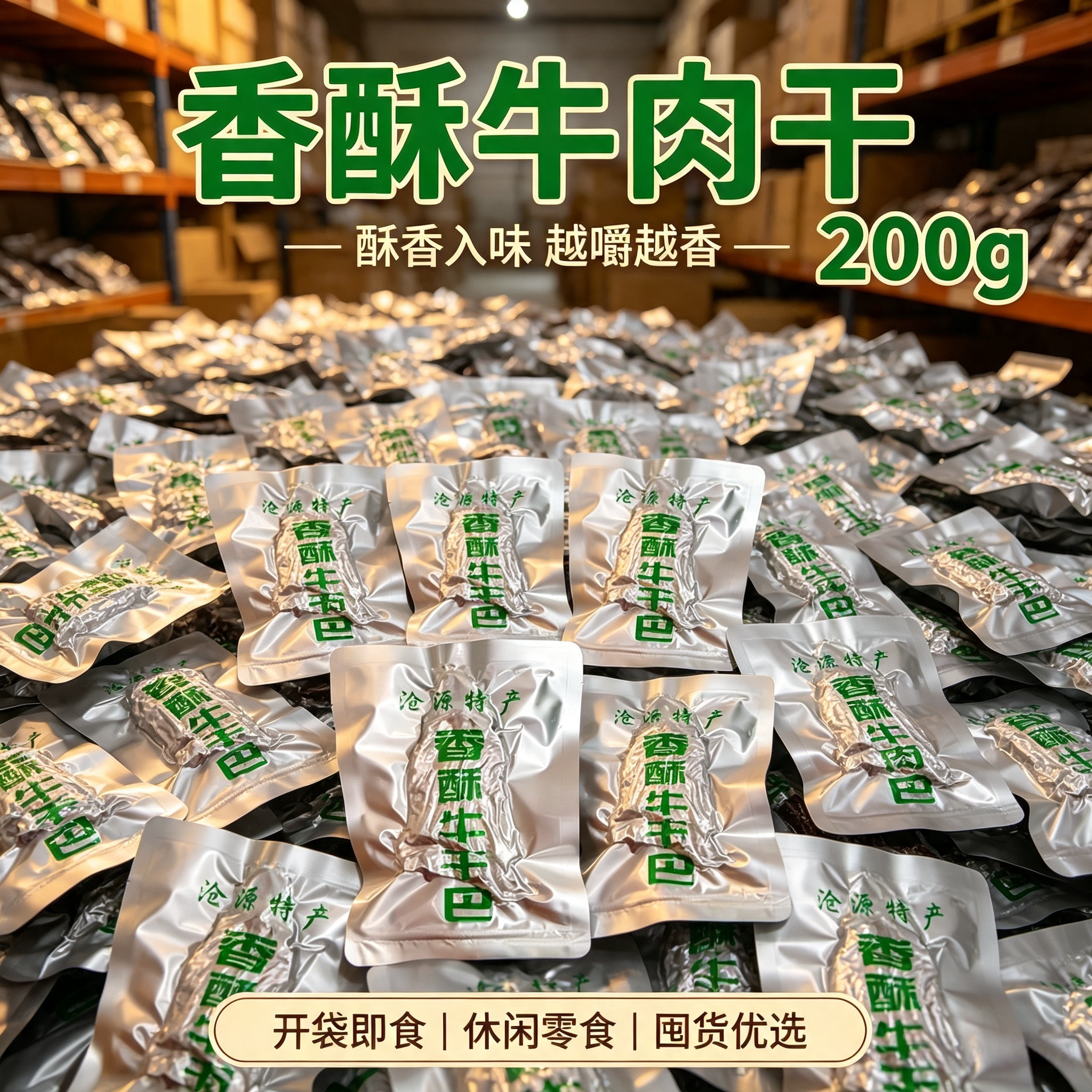 云南临沧特产沧源佤味麻辣牛肉干火烧油炸香酥牛干巴佤膳