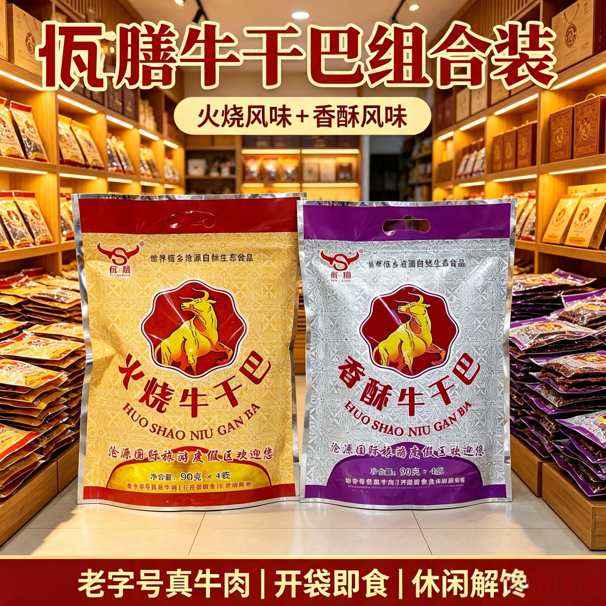 云南特产沧源佤膳牛干巴礼袋