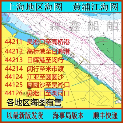 上海黄浦江海图纸质船用船舶