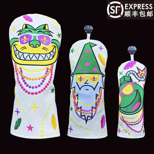 圣诞肥猫高尔夫球杆套保护套 1号木杆套通用杆头套golf球头帽套