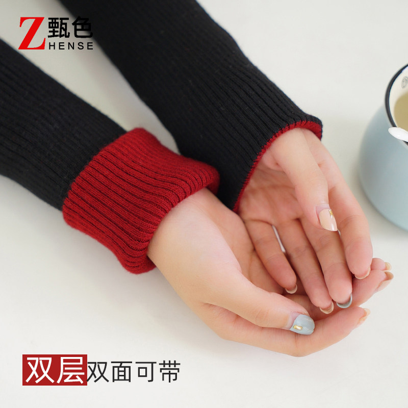 秋冬保暖羊毛加长款手套女双层加厚针织手臂套袖套韩版可爱假袖子,服饰配件/皮带/帽子/围巾,手套,淘宝优惠券,粉丝福利购,淘宝优惠卷