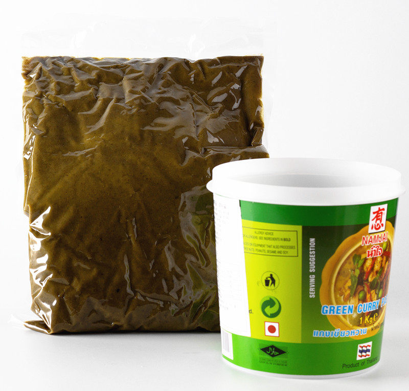 正宗泰国有心牌绿咖喱酱泰式青咖喱膏餐饮装1kg咖喱粉块进口调料
