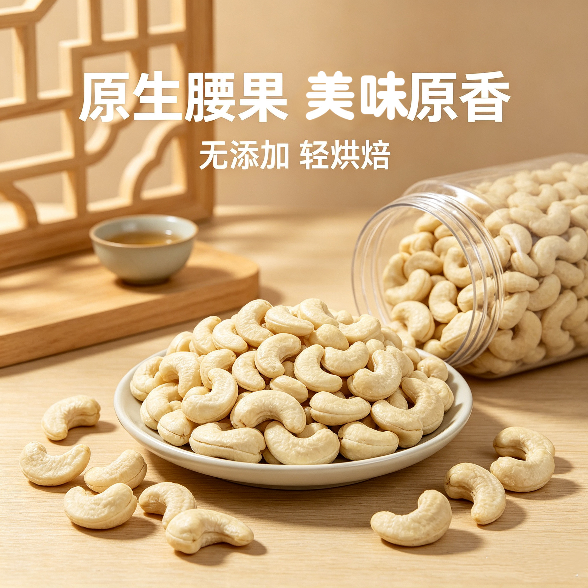 越南生熟原味腰果半片碎仁500g水果捞烧仙草牛轧糖炒冰粉酸奶原料