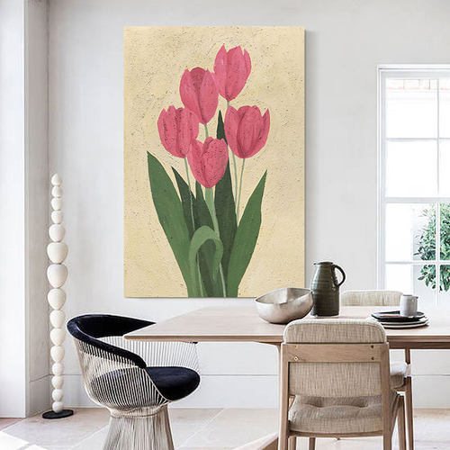 原创手工肌理花卉油画餐厅画