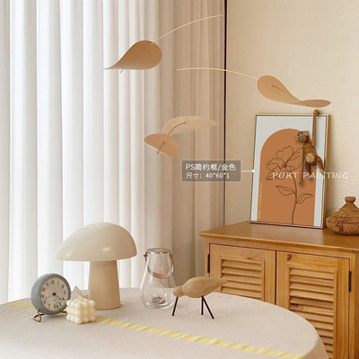 几何抽象复古怀旧风线条装饰画