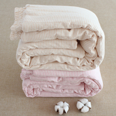 纯棉花条纹女士棉裤 子 居家保暖内外穿棉服裤 加厚成人高腰长裤 冬季