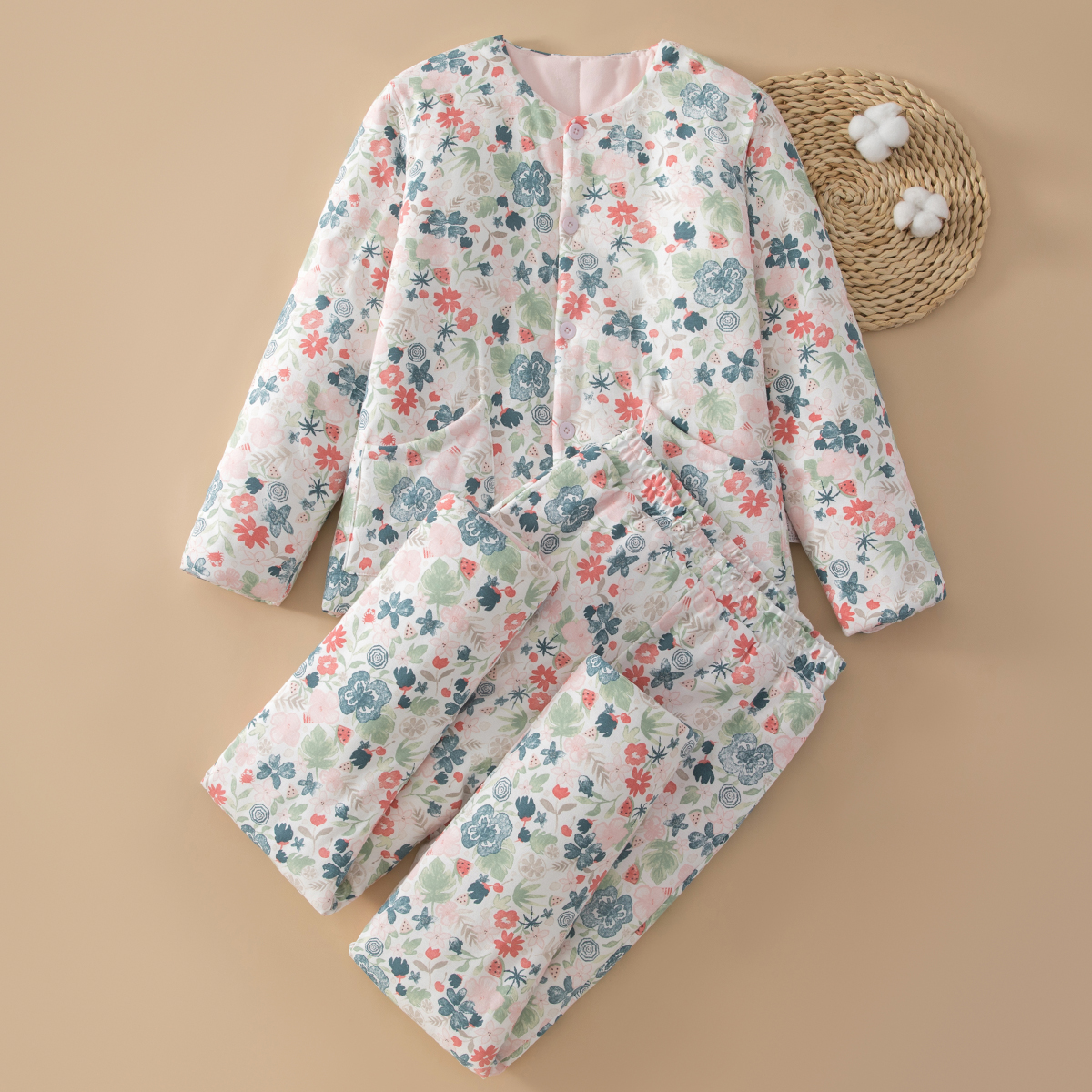 成人棉花棉袄棉裤套装棉服