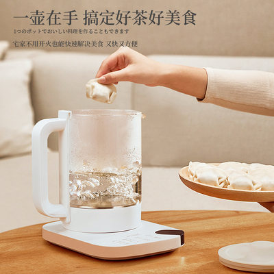 CEOOL煮茶器养生壶家用蒸汽煮茶壶黑茶蒸器小型办公室玻璃电水壶