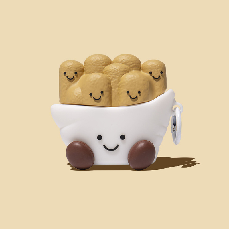 适用于vivotws3i保护套炸虾薯条vivotwsa3真无线蓝牙耳机套防摔vivotws3e保护壳可爱卡通vivotws1e硅胶软壳女