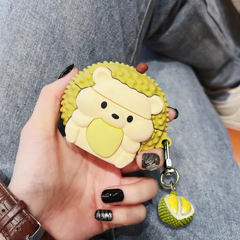 刺猬小熊适用airpods4保护套airpodspro2蓝牙耳机壳苹果airpodspro3盒3代二代无线华强北7代air7可爱卡通硅胶