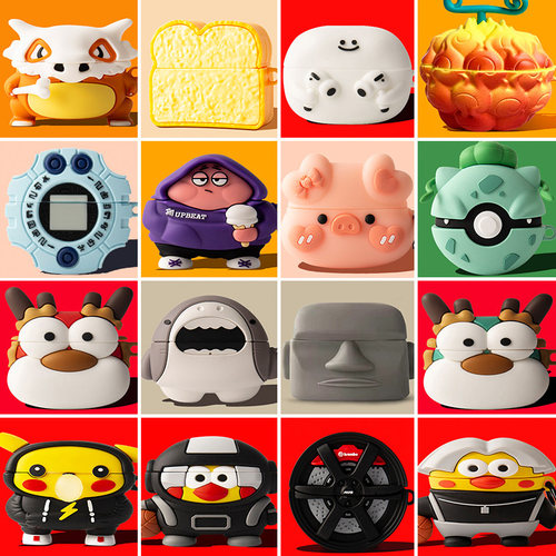 适用于oppoencor3保护套OPPOEncoR3真无线蓝牙耳机套硅胶oppoencoair3保护壳防摔Air3充电盒卡通encoair3软女