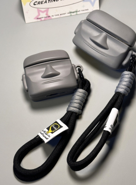 适用vivotws5保护套复活节岛石像iqootws5蓝牙耳机壳vivotws5hifi版保护壳4hifi版无线盒子3pro/2e防摔挂绳