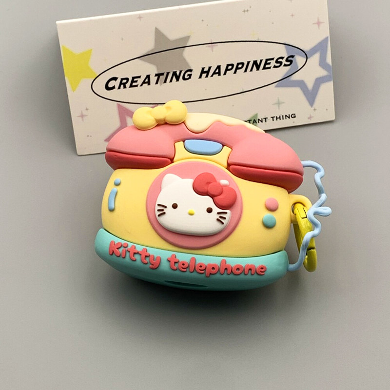 kitty电话机适用漫步者花再zeroair保护套zero air蓝牙耳机壳硅胶zero喵保护壳无线盒子可爱卡通防摔