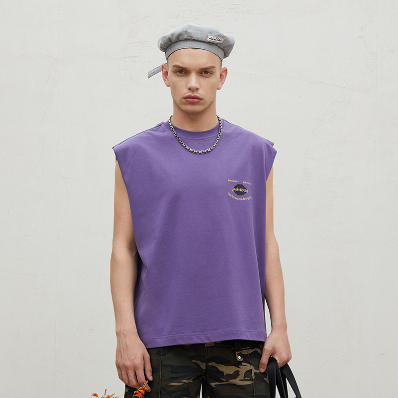 kiosk印花无袖复古青年