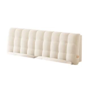 奶油系简约床头软包靠垫榻榻米粘贴大靠背腰枕木床头罩卧室可定制