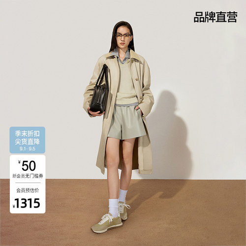 OCHIRLY欧时力 长款风衣棉服两件套女休闲复古时尚早春新品