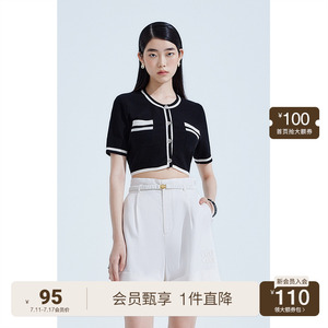 ochirly欧时力小香风短针织外套
