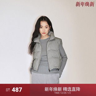 新品 OCHIRLY欧时力 90%绒子羽绒服马甲女保暖别致设计感2024秋季