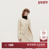 OCHIRLY欧时力方领小香无袖 连衣裙背心裙气质小黑裙2025春新款