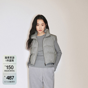 新品 90%绒子羽绒服马甲女保暖别致设计感2024秋季 OCHIRLY欧时力