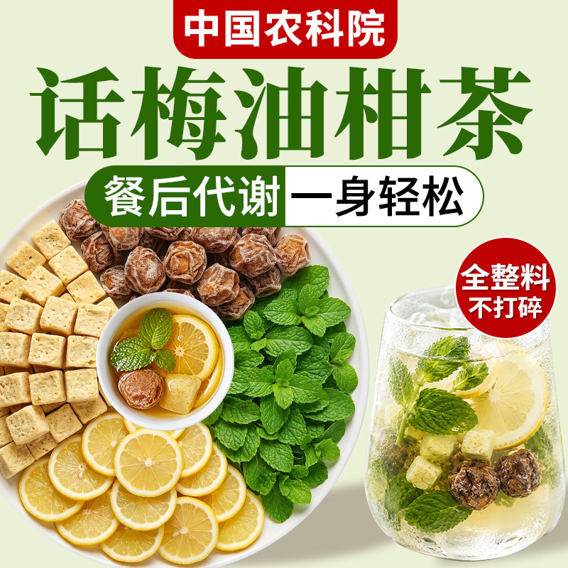 油柑薄荷话梅茶泡水饮品话梅油柑薄荷水果茶适合夏日冷泡喝的茶