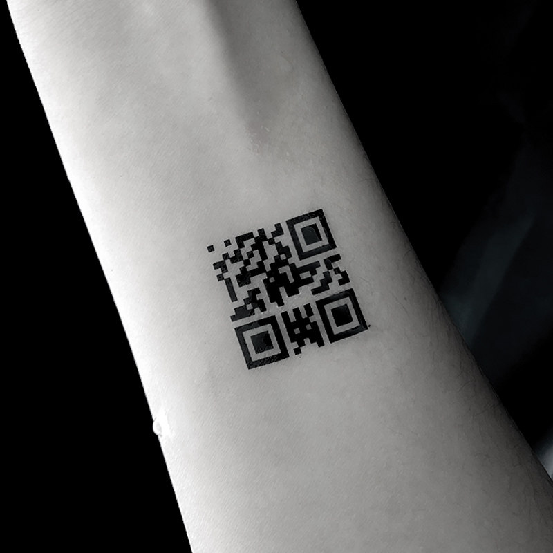能扫 扫出来是 i love you!我爱你! 创意表白纹身贴二维码 惊喜!