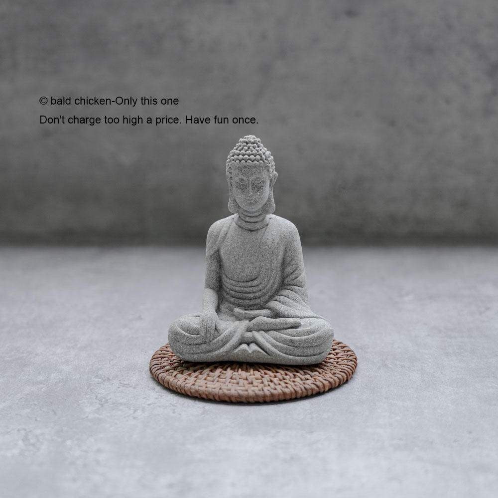 "无聊了 看看小坐佛冷静一下" 创意桌面小坐佛摆件