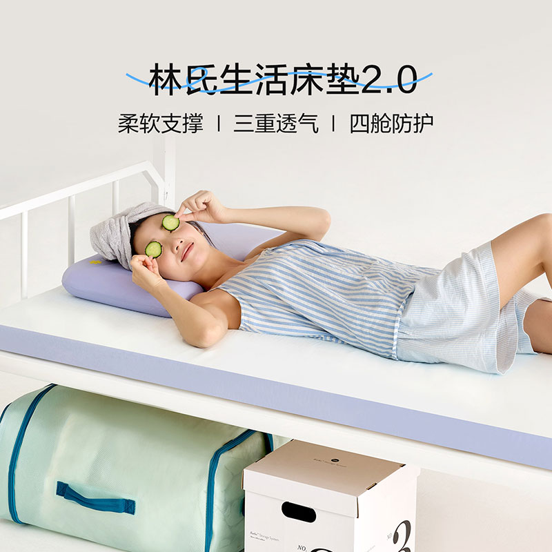 林氏生活学生宿舍记忆棉床垫图片