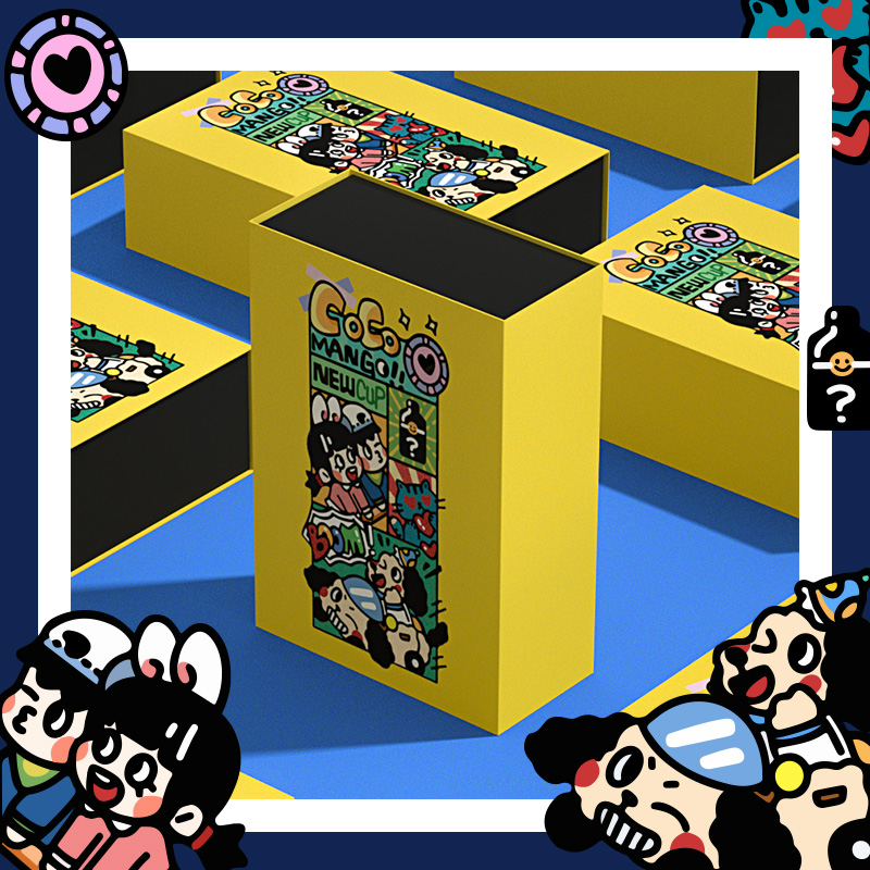 cocomango礼盒套装笑脸保温杯