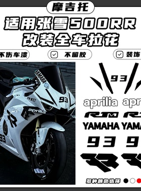 适用张雪500RR改装贴花张总同款个性贴纸线条拉花不留残胶不伤漆