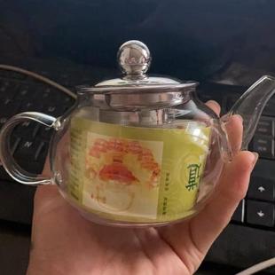玻璃泡茶壶小号便携花茶冷水壶家用懒人煮茶耐热高温大号滤水容量