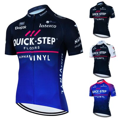 QUICK STEP-Camiseta de ciclismo para hombre, Jersey transpir