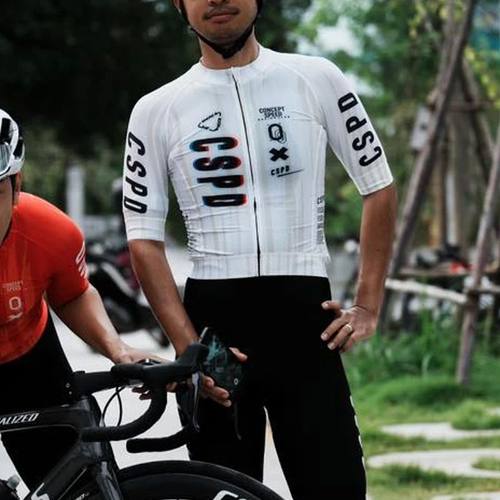 CSPD Aero Jersey de Ciclismo de manga corta para hombres, ro