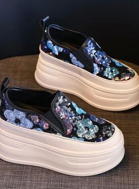 Korean Version Thick Soled Height Increasing Womens Shoes 20