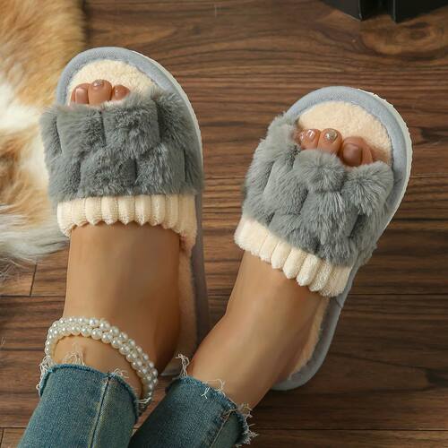 Fashion Women Slippers Cotton Plush Warm Female Light EVA Fl