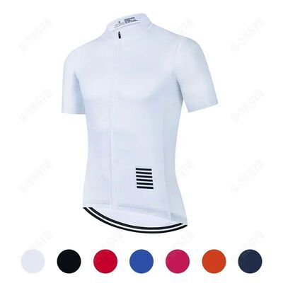Men Cycling Jersey White Cycling Clothing Quick Dry Bicycle