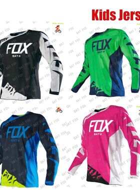 Kids Motocross Jersey Downhill Cycling Jerseys MTB BAT Fox M